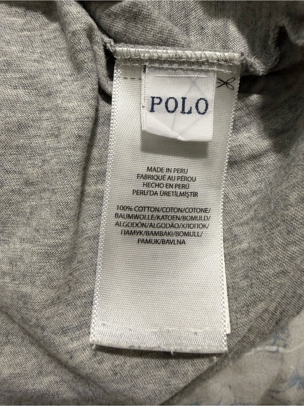 Polo by Ralph Lauren Heather Gray Tee with Polo Bear Women’s XS - Picture 4 of 5